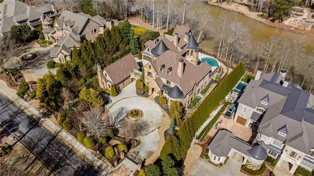 Aerial view of Kim Zolciak's Former Georgia Mansion.