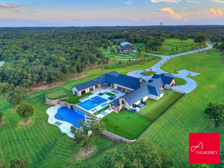 Aerial view of Matt Holliday's Oklahoma estate.