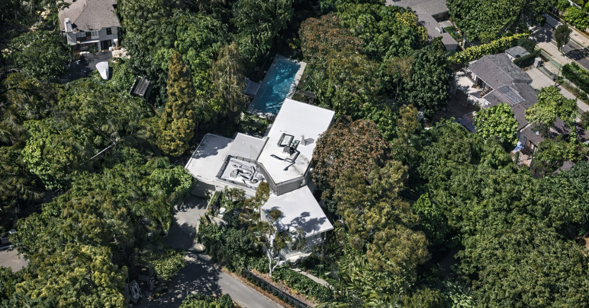 Aerial view of Ricky Strauss's LA Home