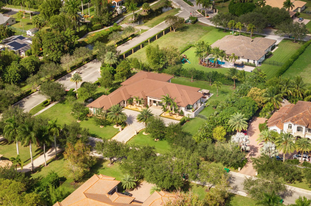 Aerial view of Sterling Shepard's new Florida home.