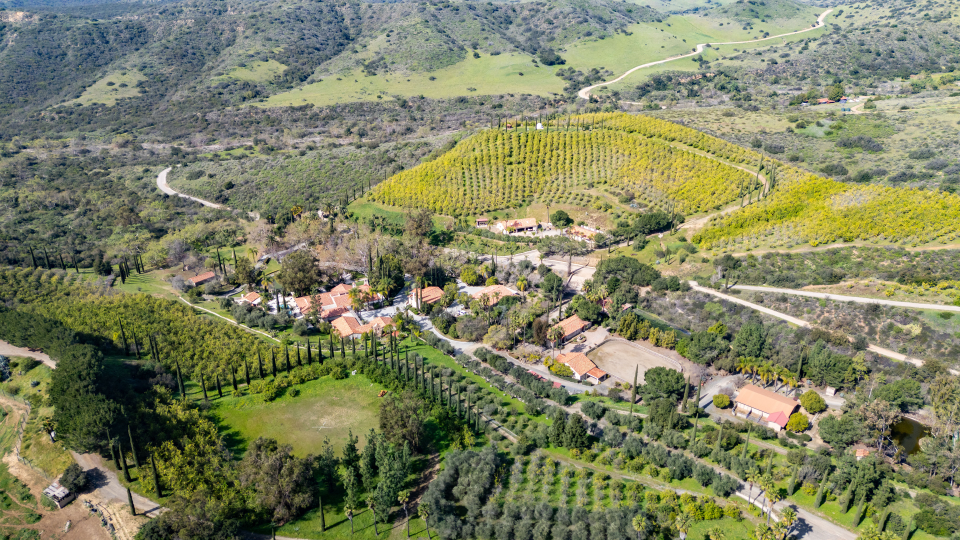 Aerial view of Marconi Ranch.