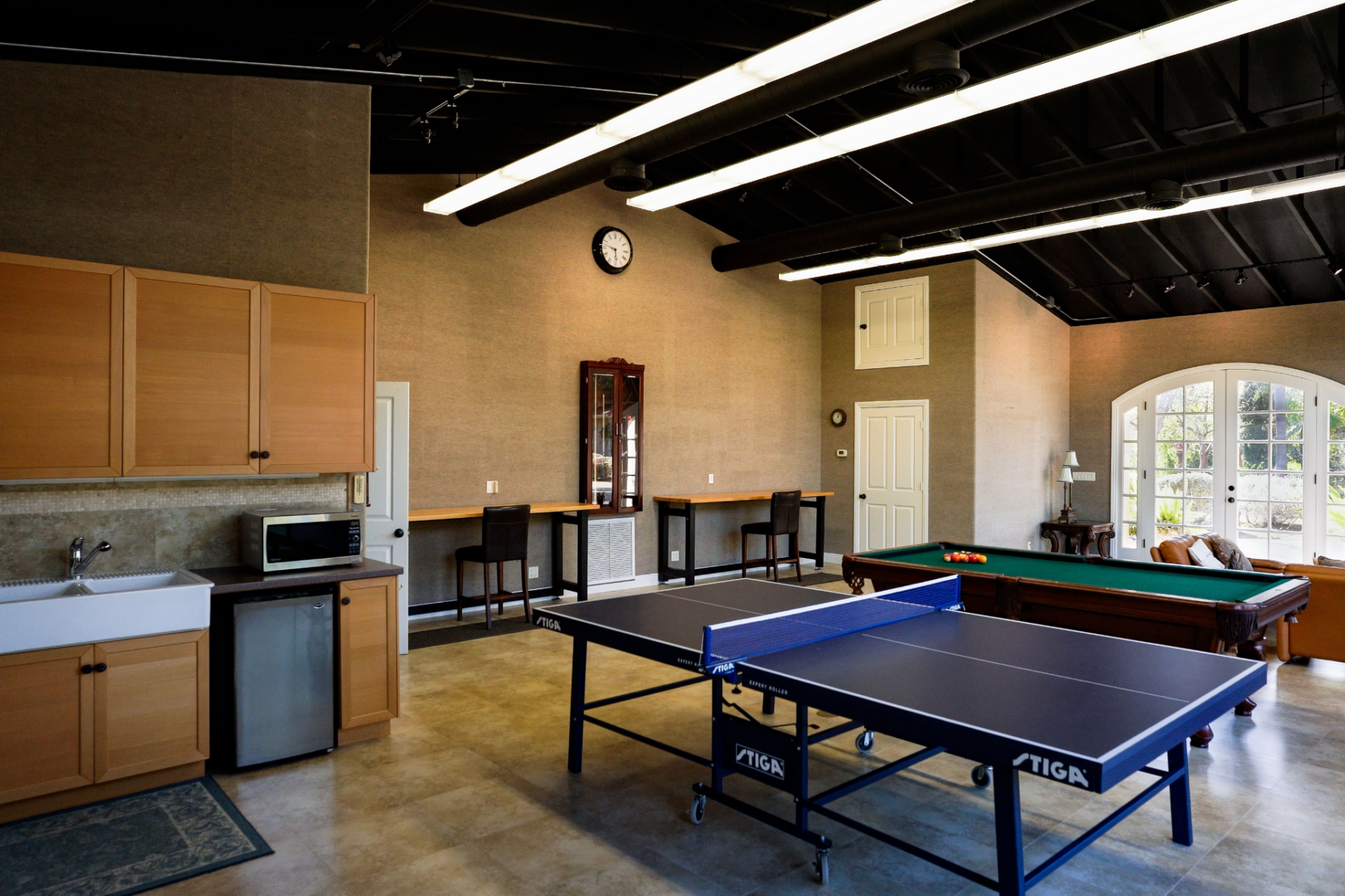 For wellness and fitness, the ranch includes a full workout facility equipped with a range of exercise machines, free weights, and cardio equipment.
