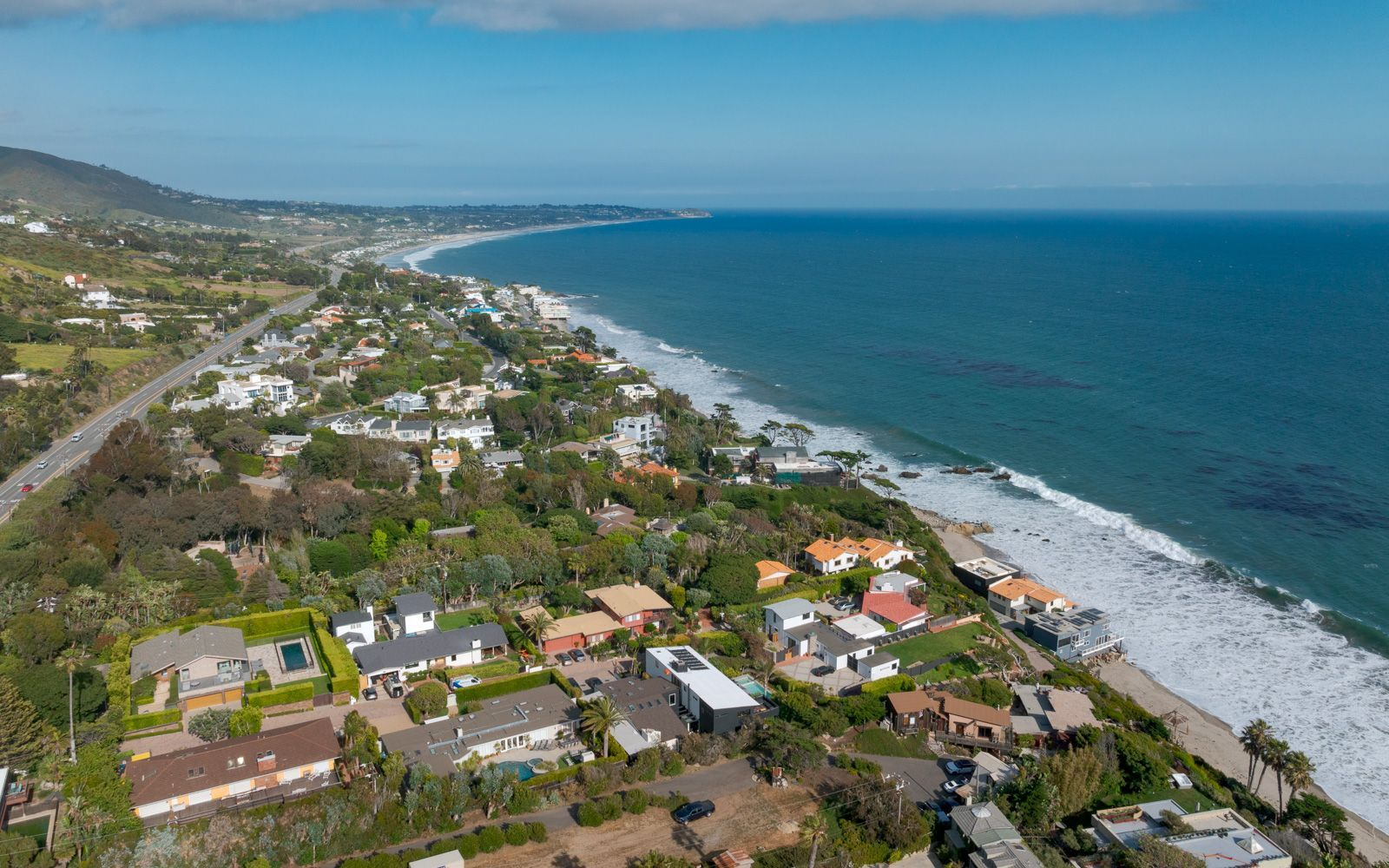 Aerial view of Orlando Bloom's Malibu home.