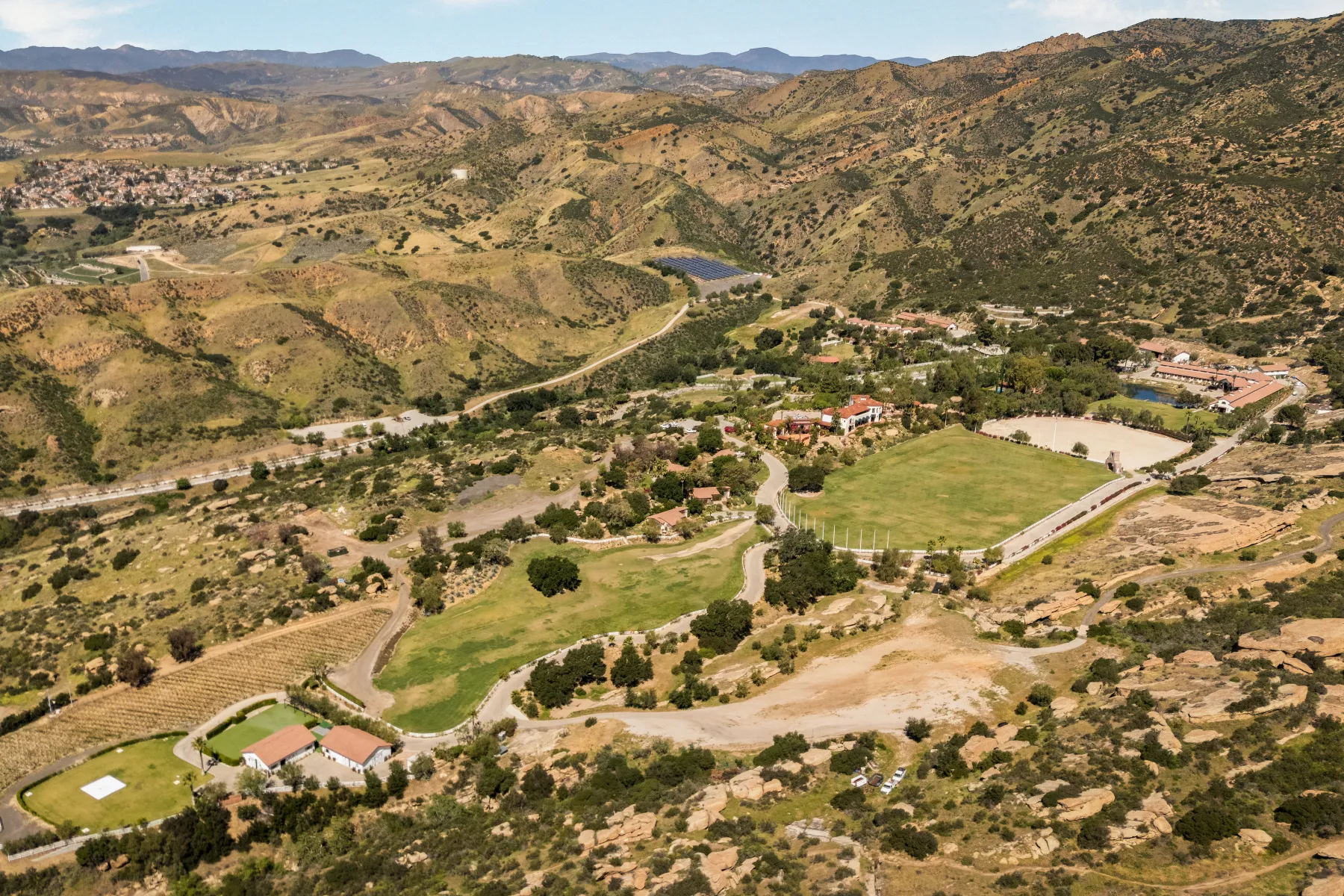 Aerial view of California Ranch Used To Film 'The Biggest Loser'.