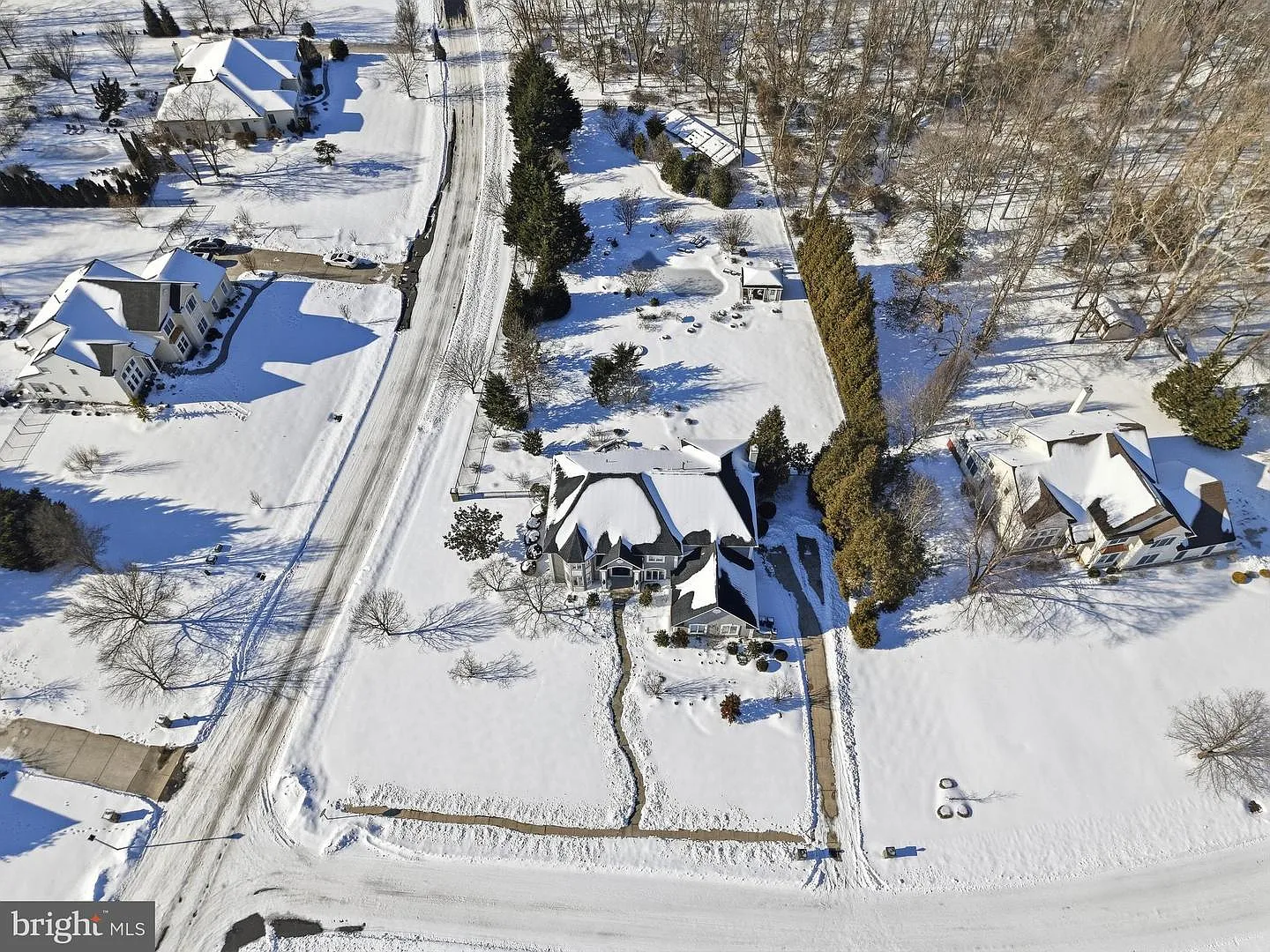 Aerial view of Fletcher Cox's New Jersey home. 