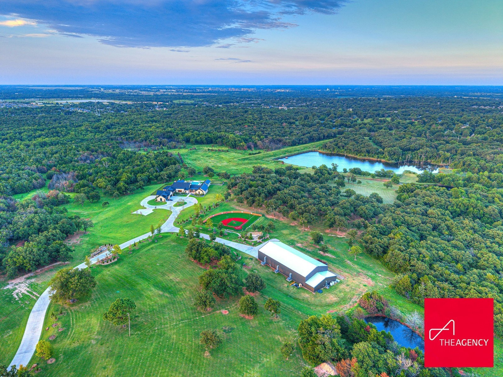 Aerial view of Matt Holliday's Oklahoma estate.