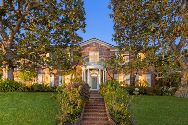 Front entrance of Jean Harlow’s Los Angeles Estate.