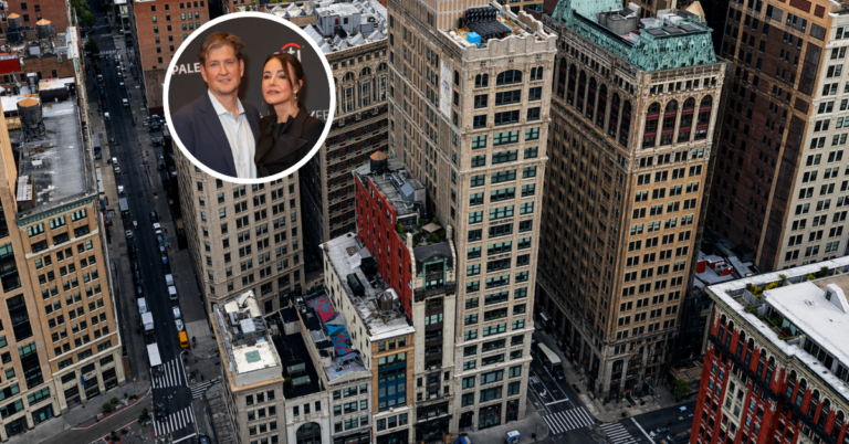 Aerial view of Bill Lawrence and Christa Miller's condo building in New York.