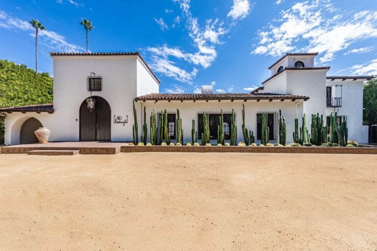 Front entrance to Diane Keaton's Former Beverly Hills Home.