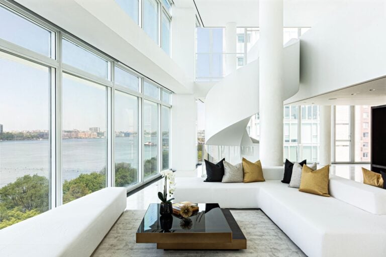 Living Room in Hugh Jackman's Manhattan apartment.