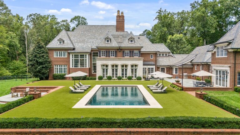 Backyard of Jamie McMurray's North Carolina mansion.