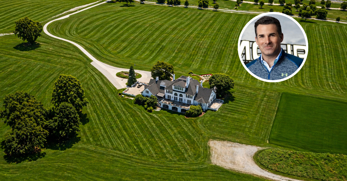 Aerial view of Kevin Plank's Sagamore Farm.
