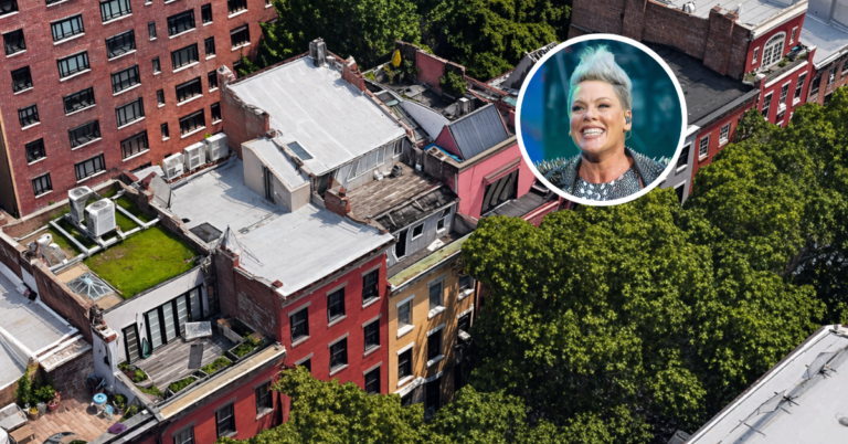 Aerial view of Pink's New York Townhouse.