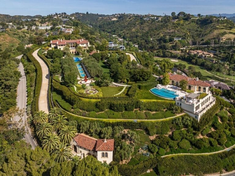 Aerial view of Qatar's Royal Family's LA estate.
