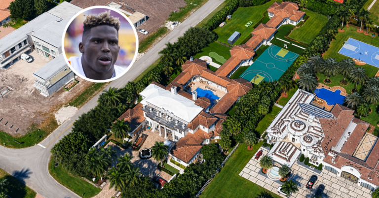 Aerial view of Tyreek Hill's Florida mansion.