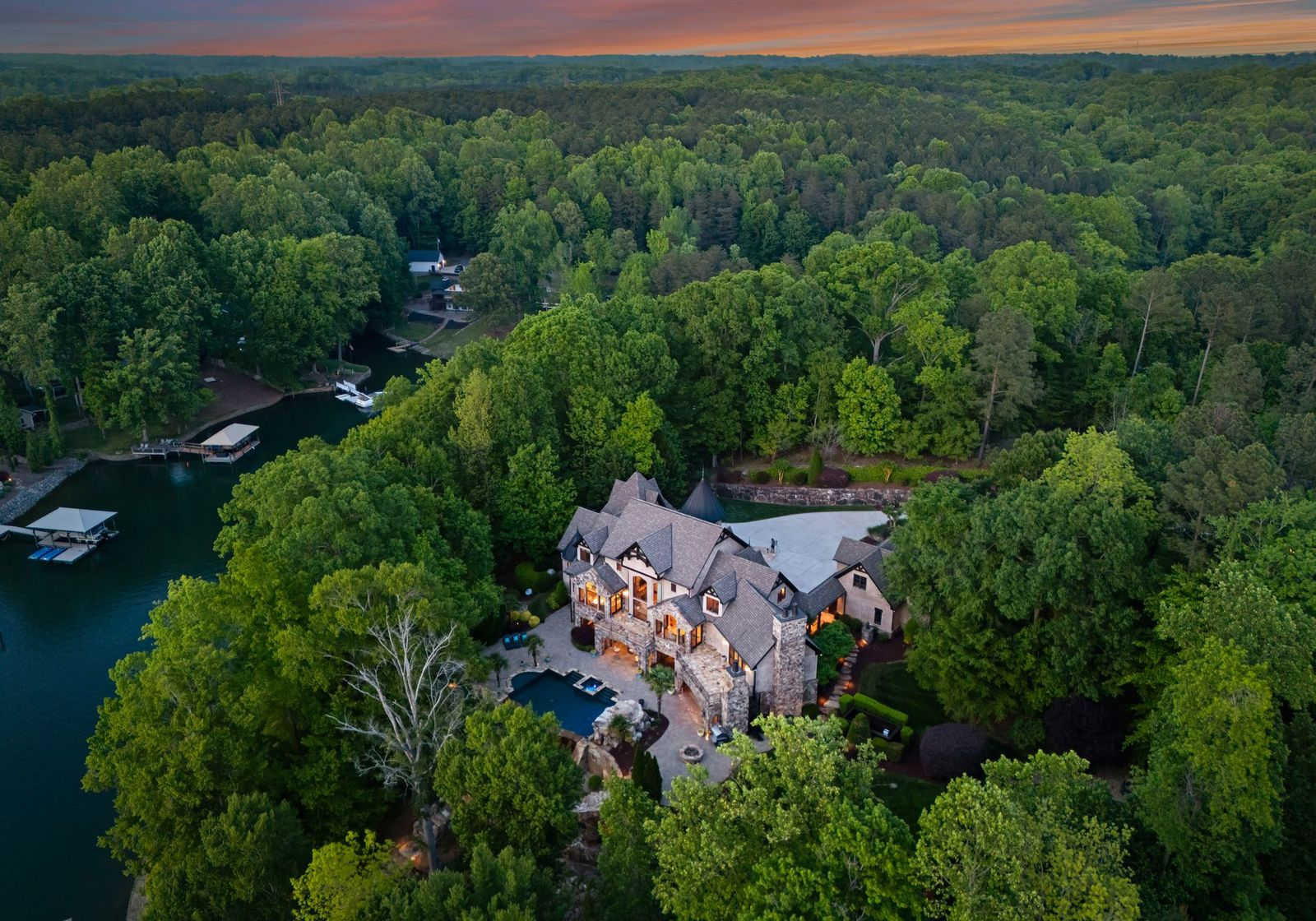 Aerial view of Martin Truex Jr.'s Tennessee home.