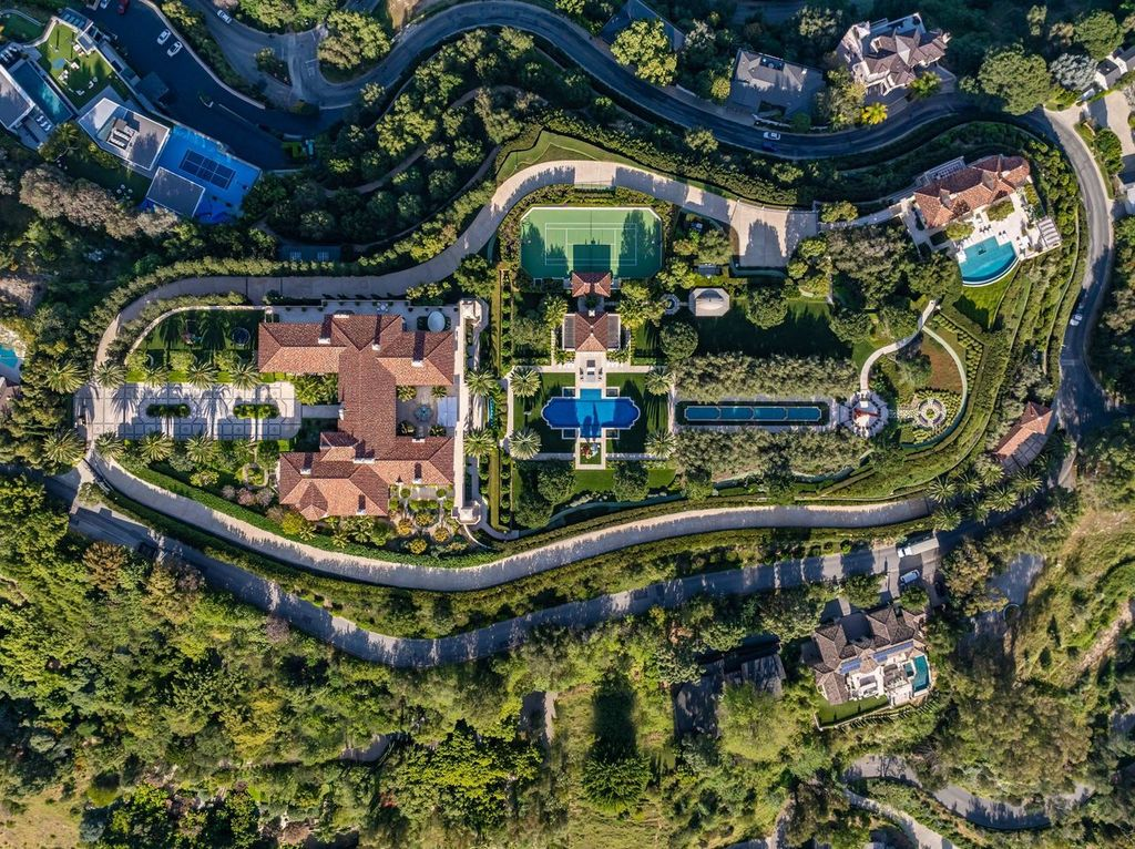 Aerial view of Qatar's Royal Family's LA estate.