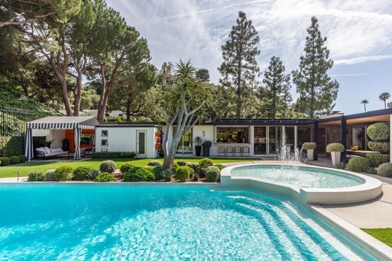 Backyard of David Cooley's Beverly Hills Home