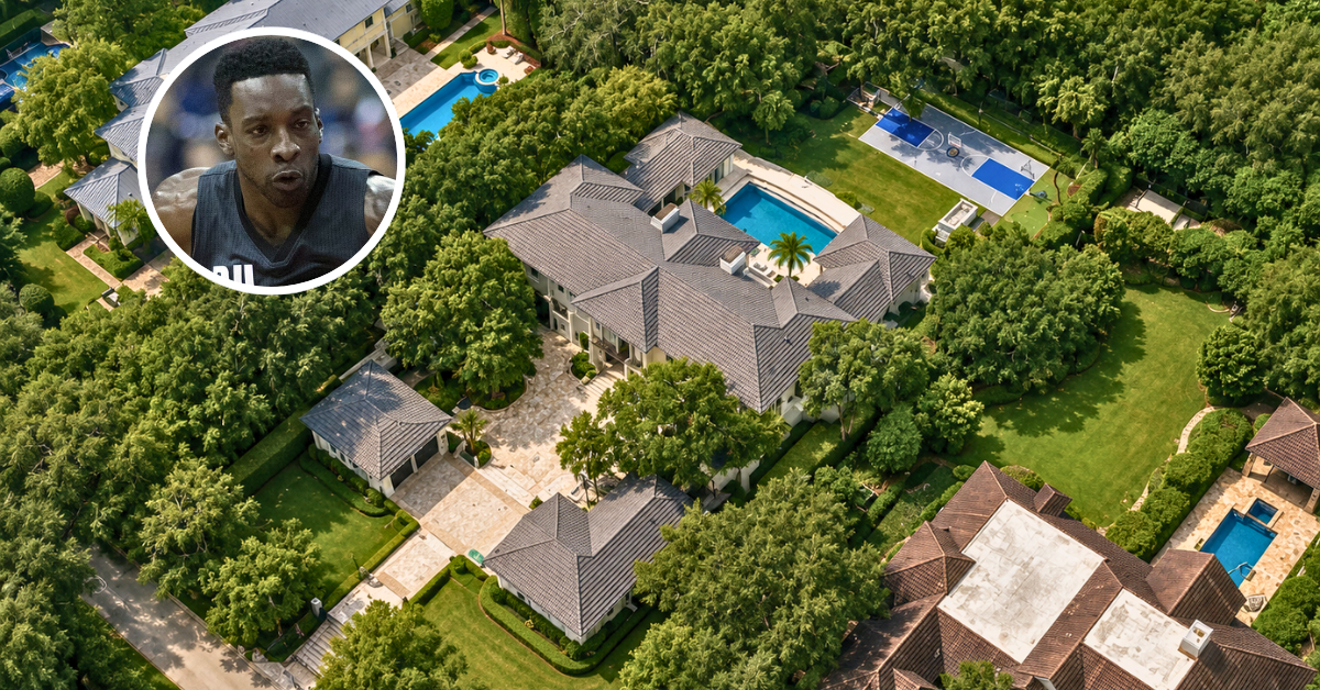 Aerial view of Jeff Green's Miami mansion.