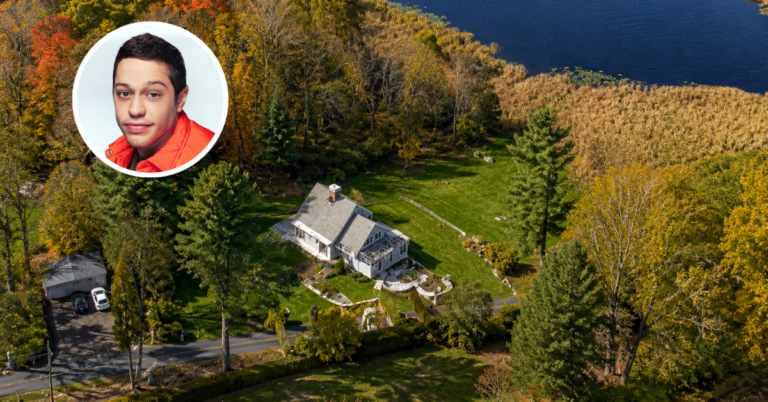Aerial view of Pete Davidson's North Salem house.