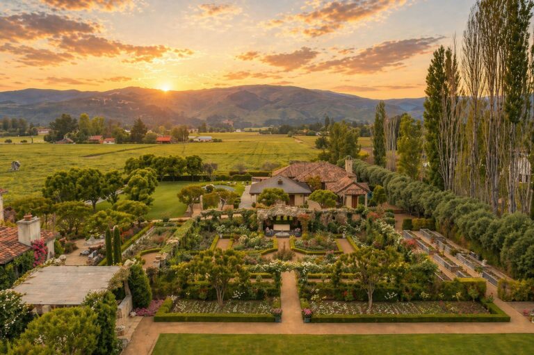 Aerial view of Peter Magowan's Napa Valley estate.