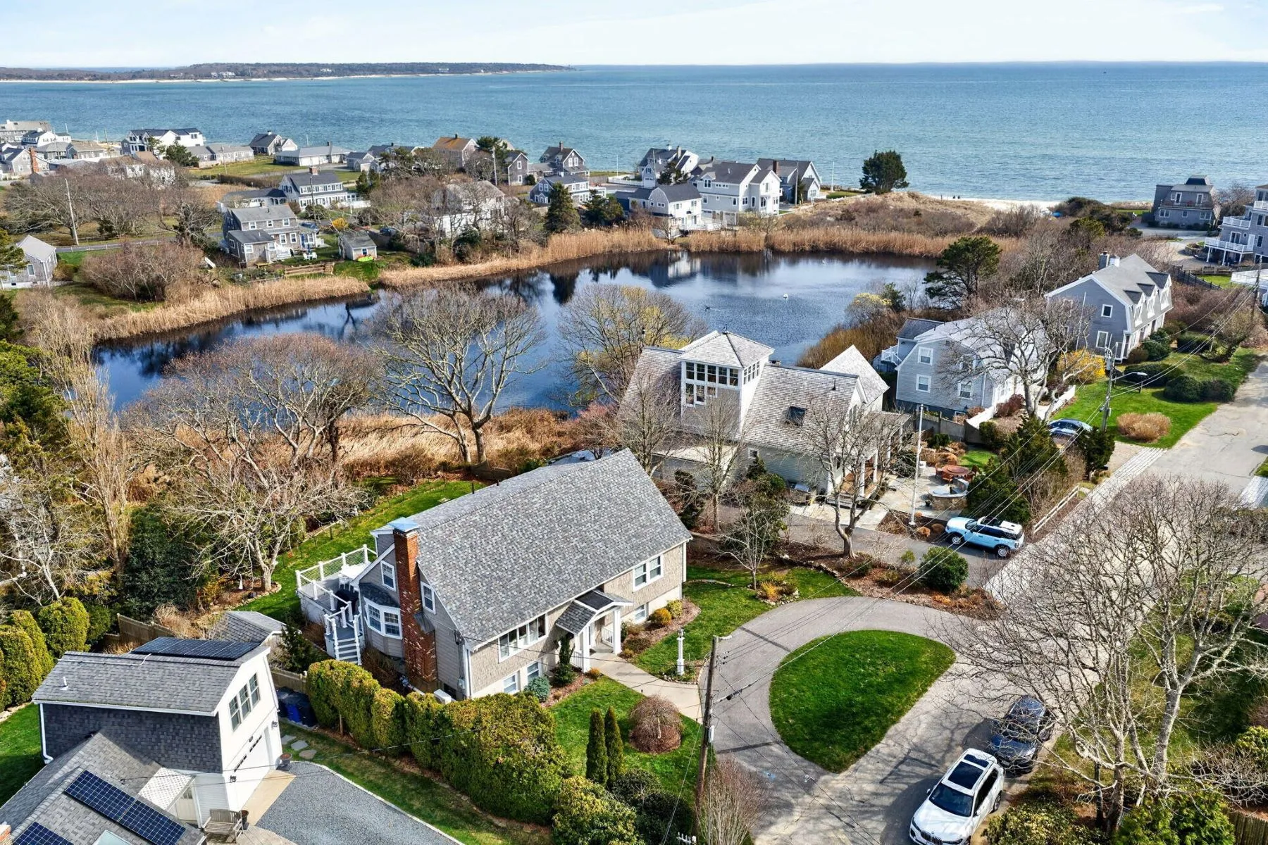 Aerial view of Kathleen Kennedy Townsend's Massachusetts Home.