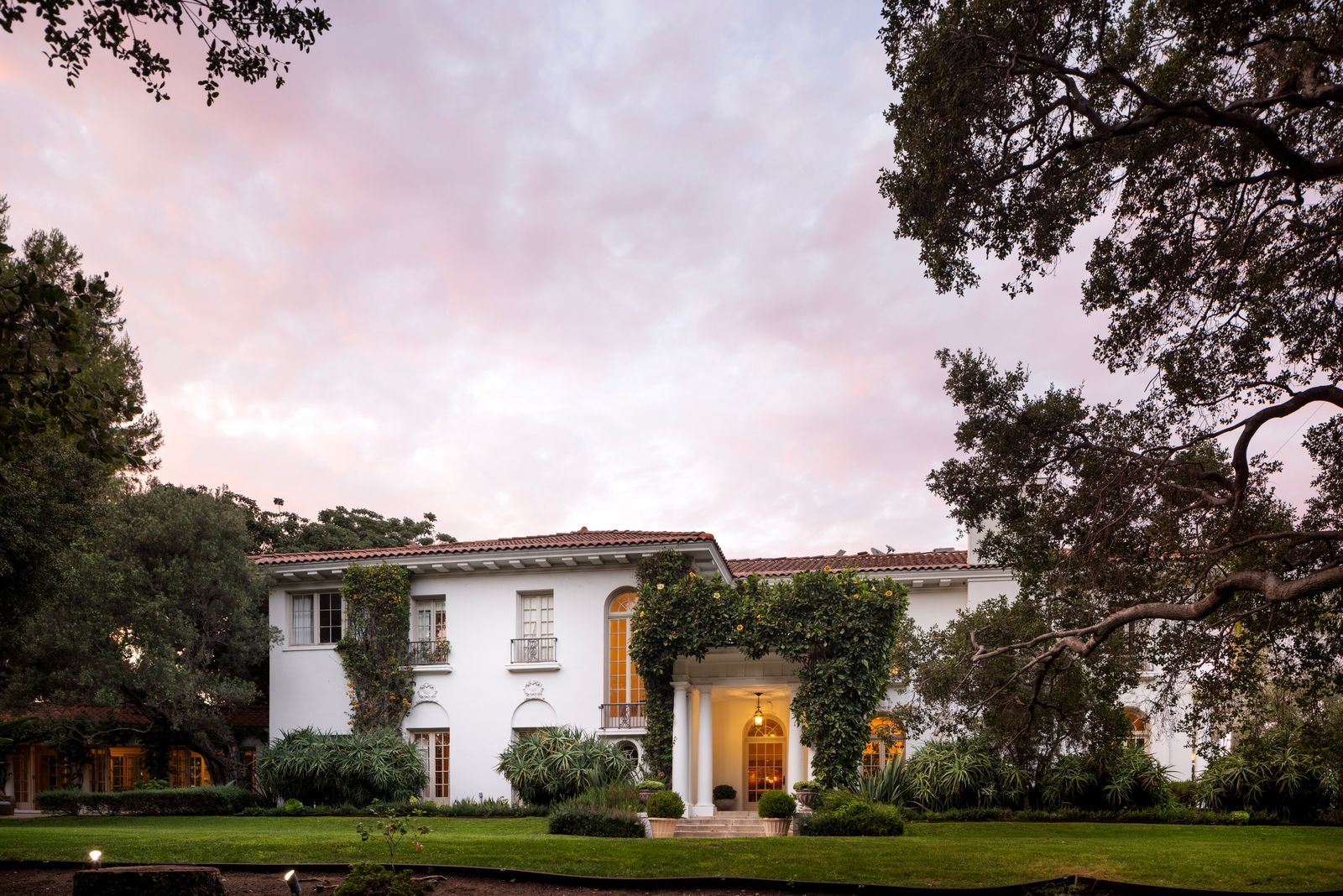 Front entrance to Angelina Jolie's Los Feliz estate.