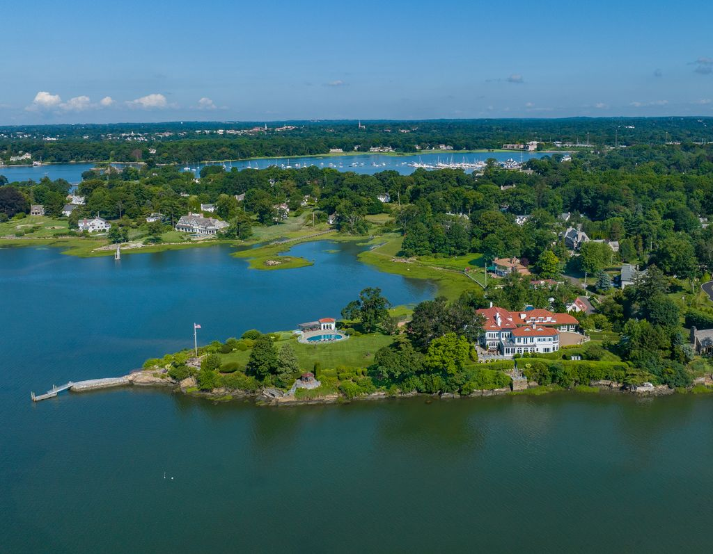 Aerial view of Kathie Lee Gifford's Greenwich estate.