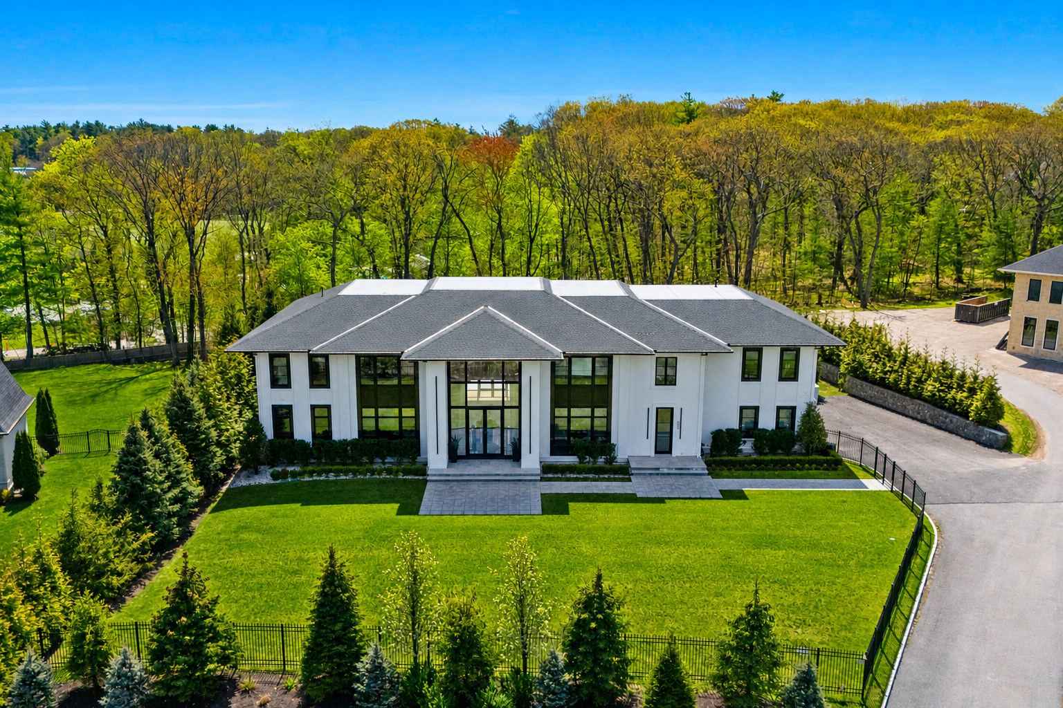 Aerial view of Al Horford's Boston-area mansion.
