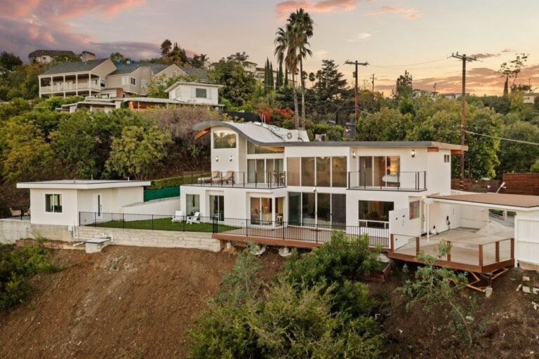 Rear view of Charlie Puth's Studio City home.