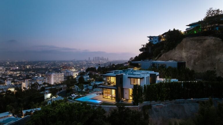 Aerial view of Joel Simkhai's West Hollywood home.
