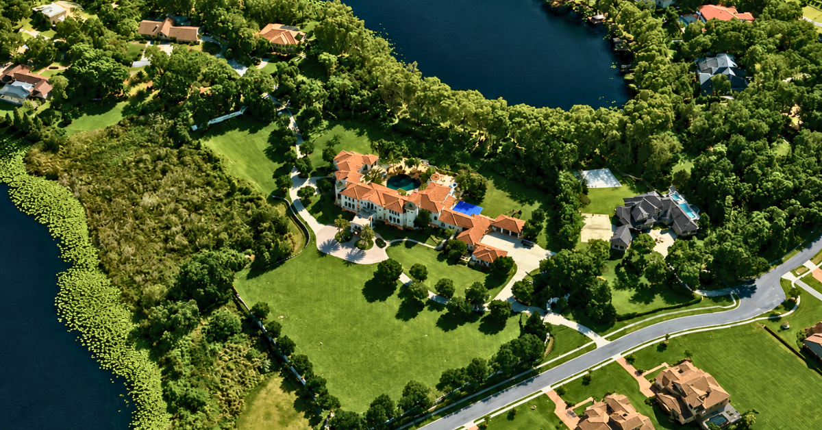 Aerial view of Ken Griffey Jr.'s Florida mansion.