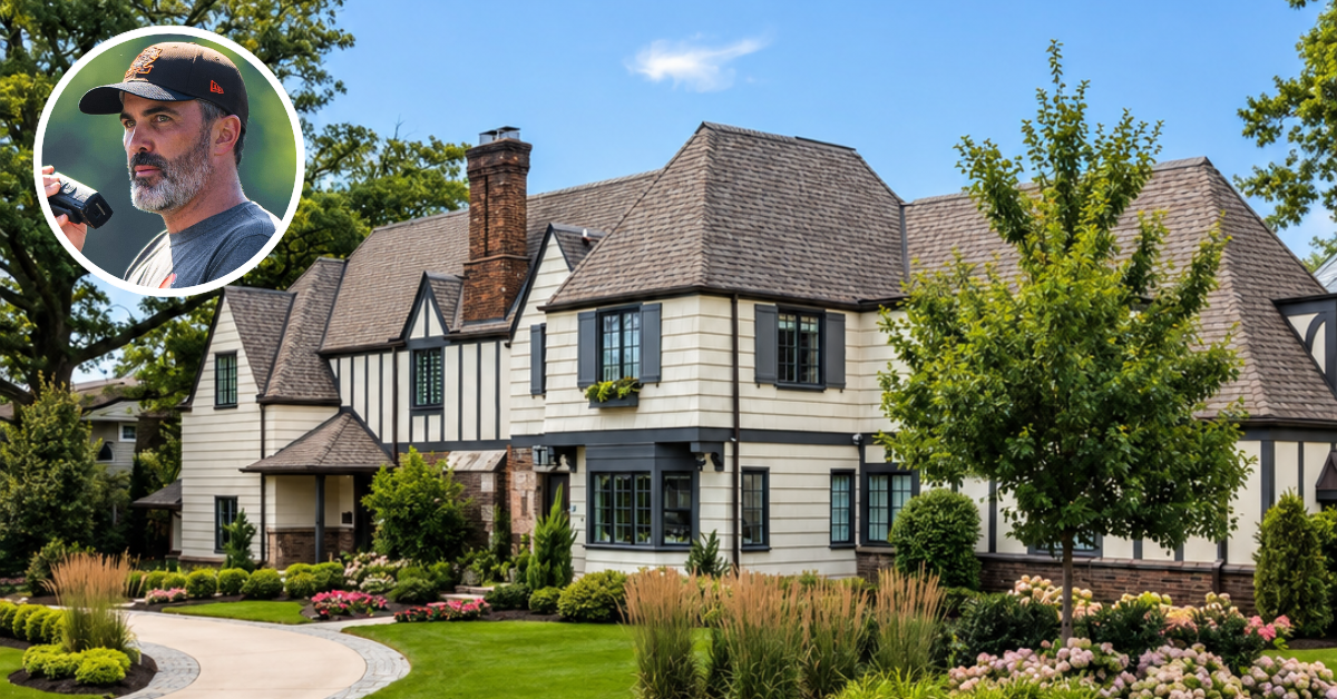A street view angle of Kevin Stefanski's Cleveland home that just sold for $2.65 million.
