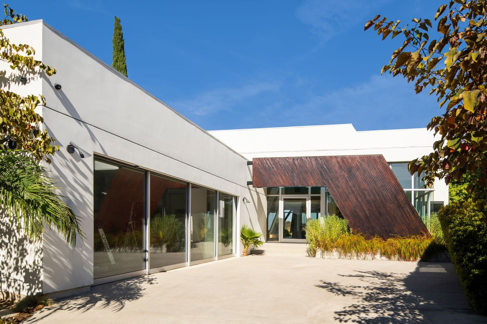 Front entrance of Jeremy Piven's Hollywood Hills Home.