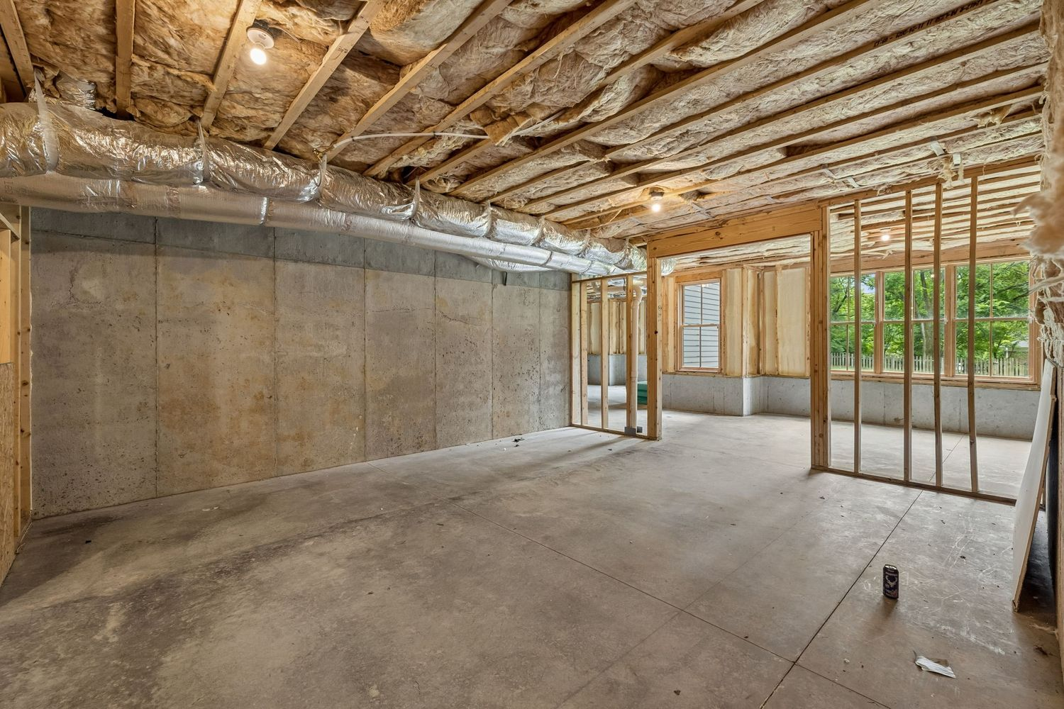 Unfinished basement.