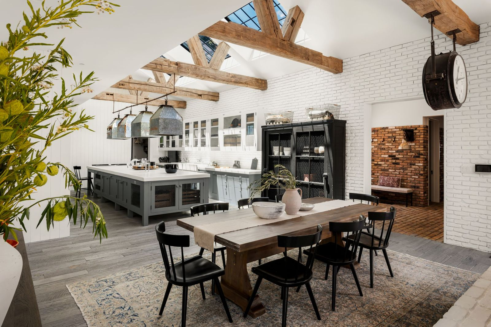 Dining area and kitchen.