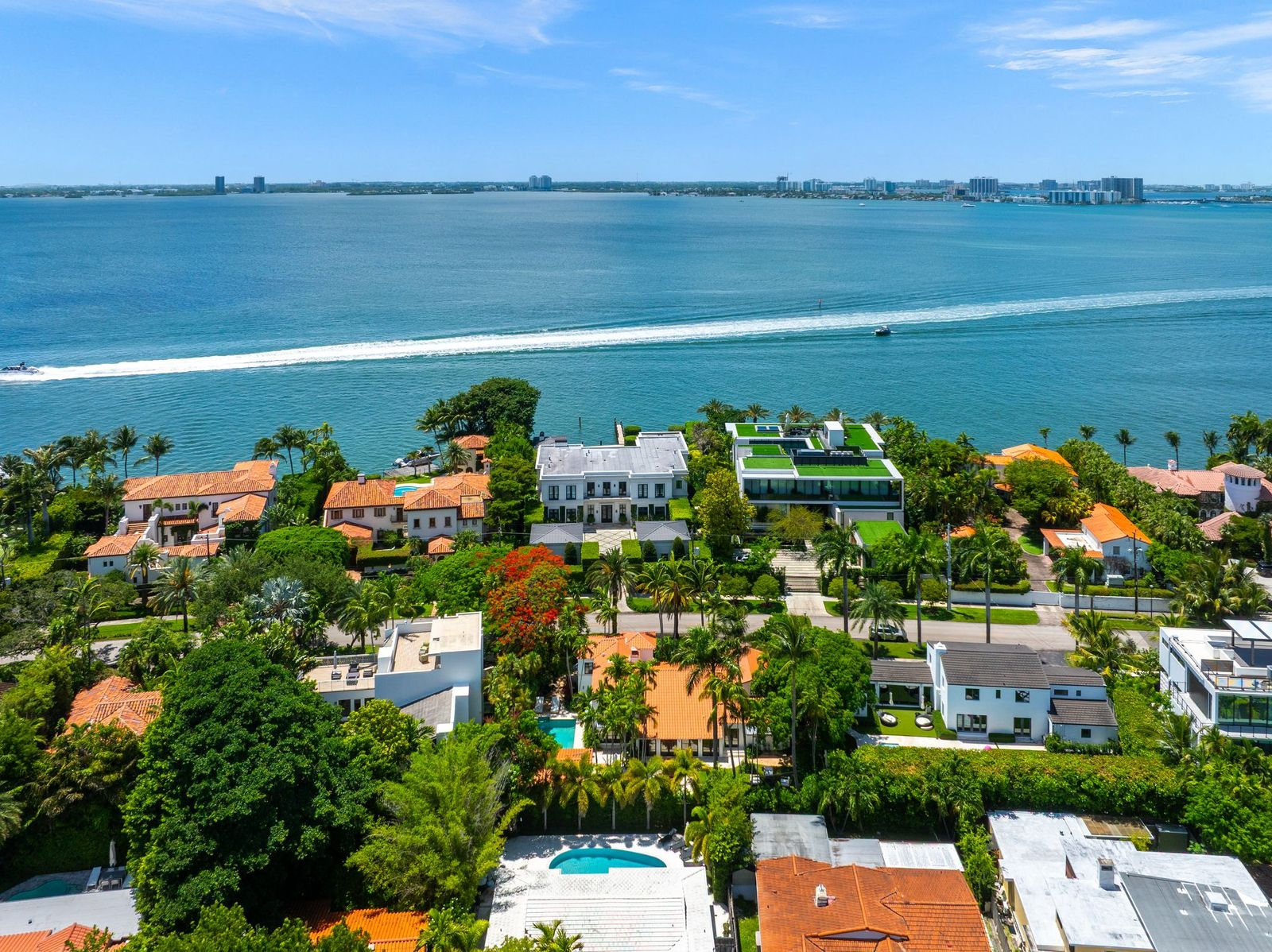 Aerial view of Josh Flagg's Miami Beach house.