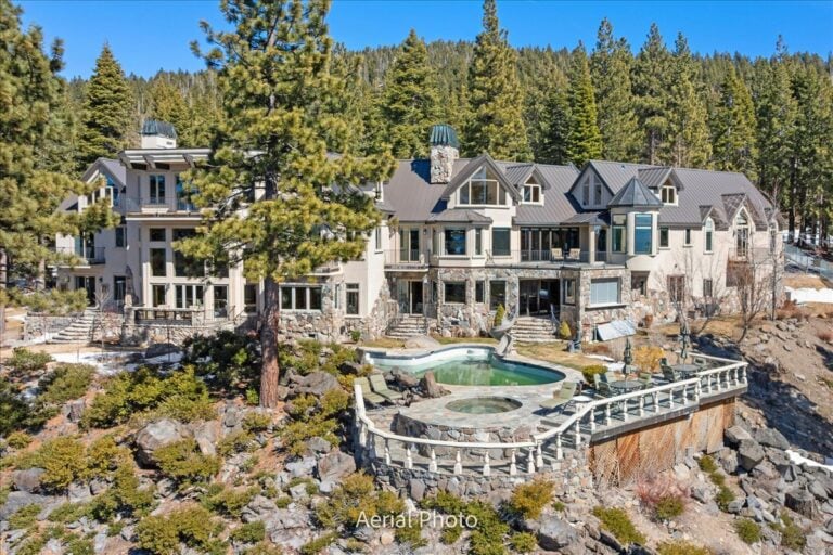Aerial view of Mike Love's Lake Tahoe estate.