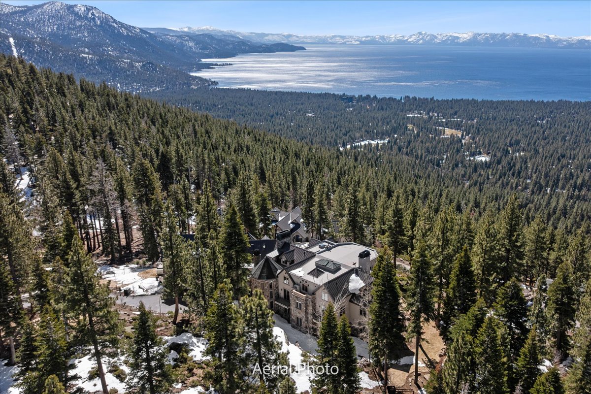 Aerial view of Mike Love's Lake Tahoe estate.