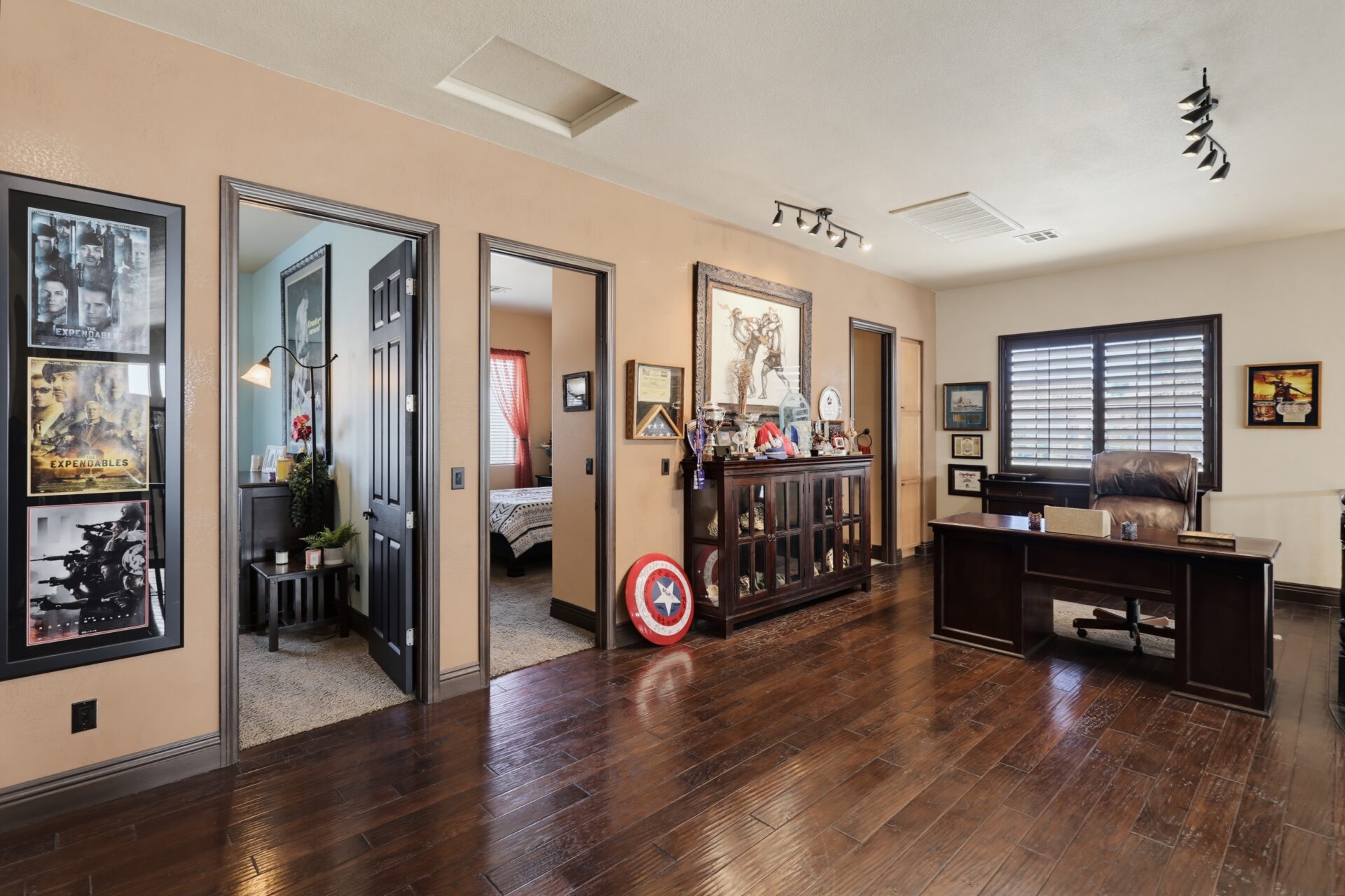 Upper loft office space.