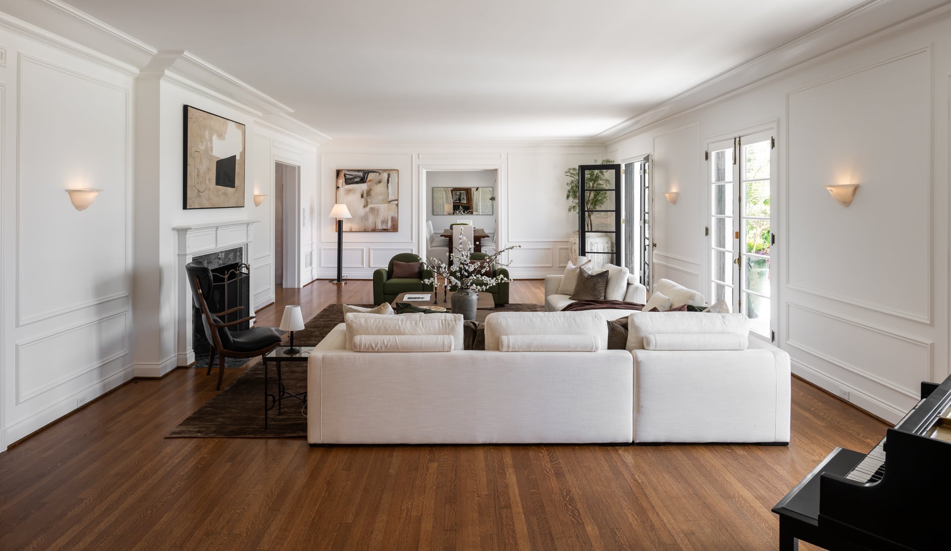 Keep walking straight past the foyer, and the home opens into a spacious living room.