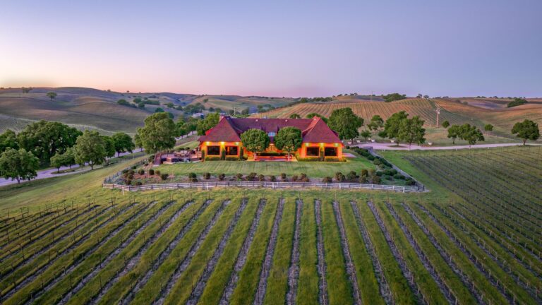 Main house on Alex Trebeks Former California Vineyard.