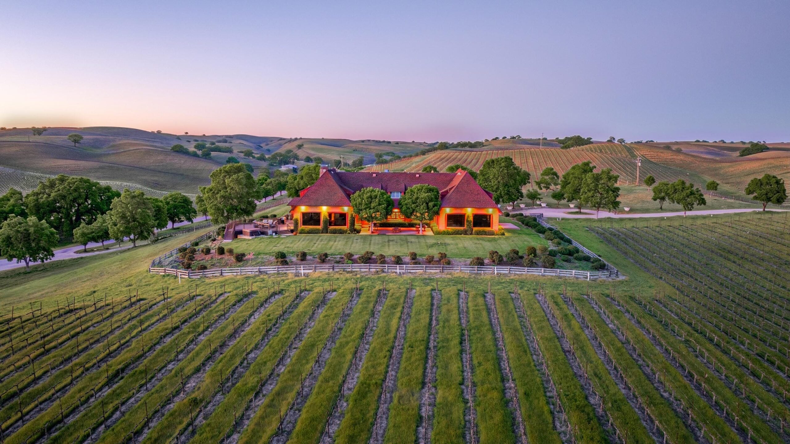 Main house on Alex Trebeks Former California Vineyard.