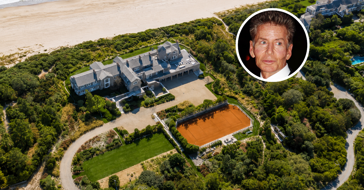 Aerial view of Calvin Klein's former Hamptons estate.