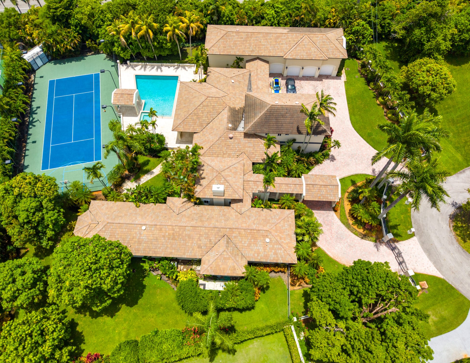 Aeral view of Swae Lee's Miami Home.