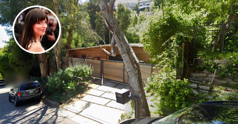Street view of Dakota Johnson's West Hollywood home.