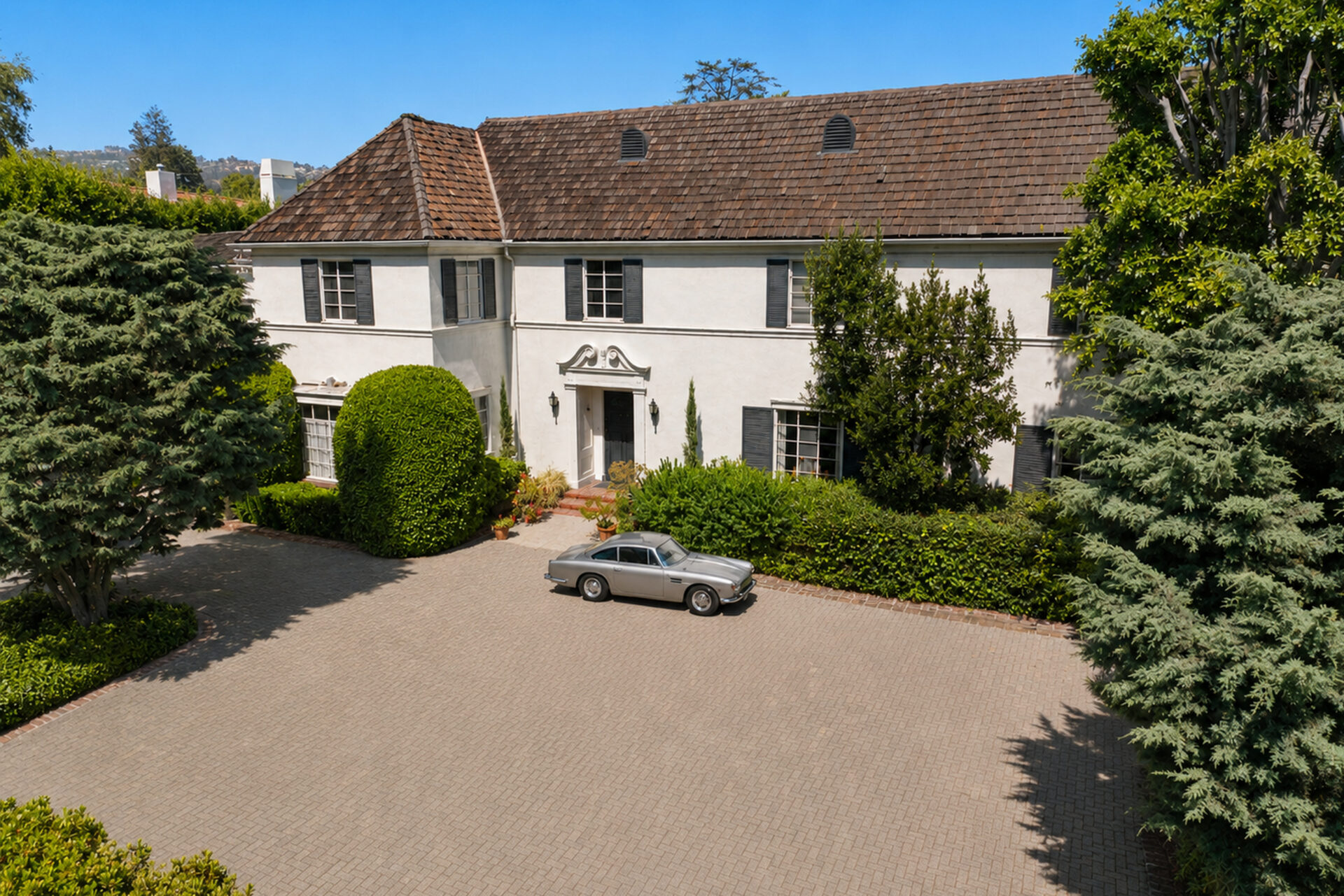 Front entrance to Pat Boone's Beverly Hills mansion.