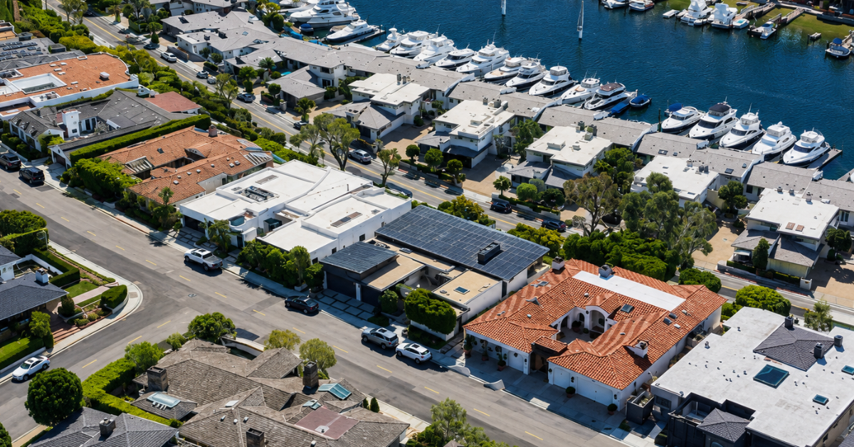 Aerial view of Gary Matthews Jr. Newport home.