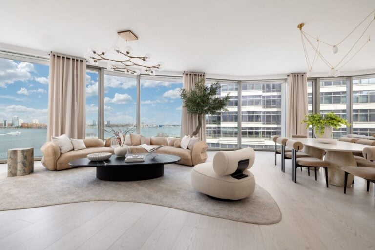 Great room in Justin and Hailey Bieber's West Village penthouse.