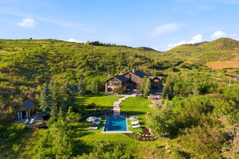 Aerial view of Katherine Heigl's Utah estate.